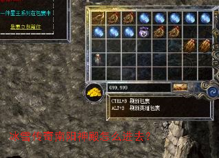 冰雪传奇南阳神殿怎么进去? 冰雪传奇南阳神殿怎么进去?