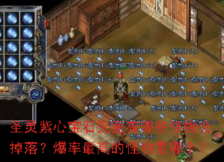 圣灵紫心宝石究竟有哪些怪物会掉落?爆率最高的怪物是哪个? 圣灵紫心宝石究竟有哪些怪物会掉落?爆率最高的怪物是哪个?