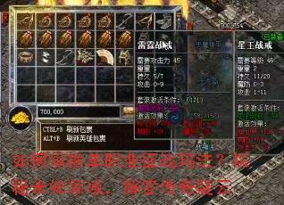 如何纵横单职业征战玛法?探秘未知领域,解答传奇疑云 如何纵横单职业征战玛法?探秘未知领域,解答传奇疑云