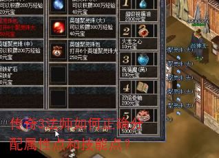 传奇3法师如何正确分配属性点和技能点? 传奇3法师如何正确分配属性点和技能点?