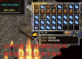 如何快速下载并畅玩手机传奇私服?新手攻略全解析 如何快速下载并畅玩手机传奇私服?新手攻略全解析