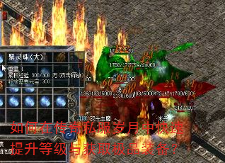如何在传奇私服岁月中快速提升等级与获取极品装备? 如何在传奇私服岁月中快速提升等级与获取极品装备?